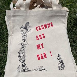 Vintage Clown Tote Bag